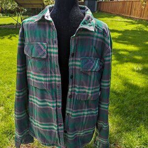 Stio Large 100% cotton flannel lined jacket